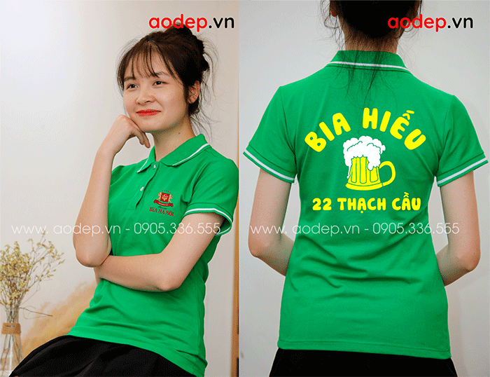 May áo phông Quán bia hơi A Hiếu | May ao phong dong phuc